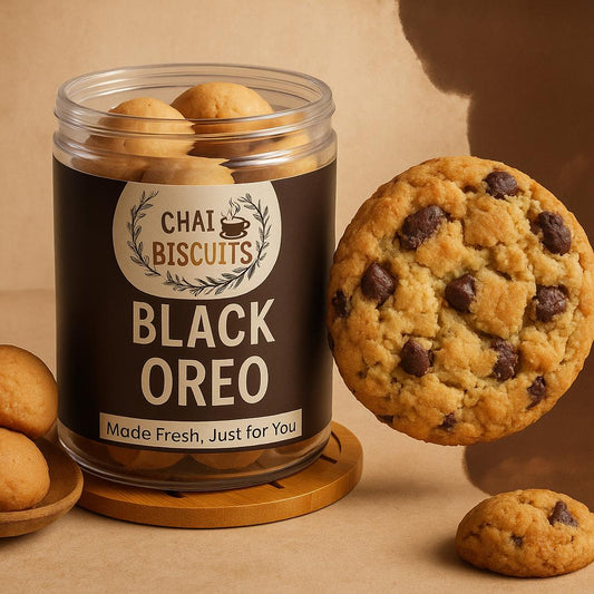 CHAI BISCUITS BLACK OREO COOKIES (BUY 1 GET 1 FREE).200 gm