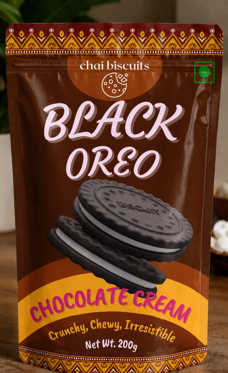 CHAI BISCUITS BLACK OREO {200GM}